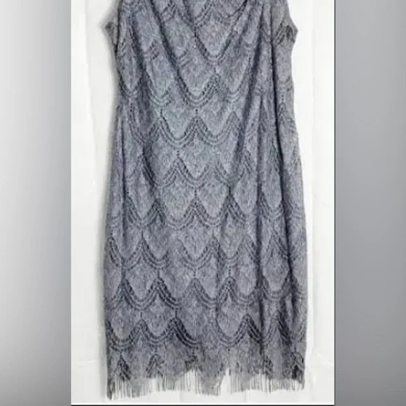 SL Fashions Metallic Lace Crochet Women’s Party Dress, 18W - Picture 3 of 6
